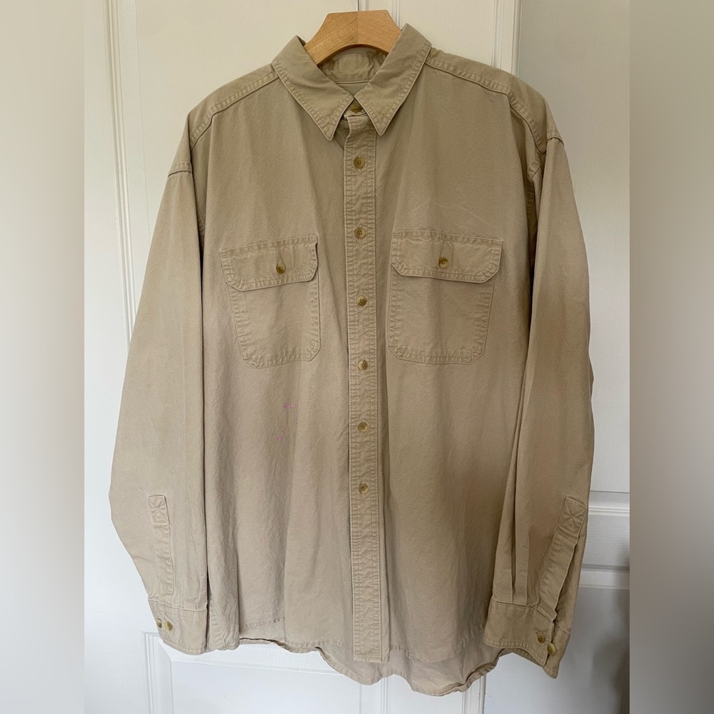 L.L. Bean Cream Cotton Shirt